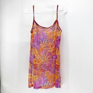 Vintage Solar sun through swimsuit cover up sheer orange pink Barbie 90s avant-g